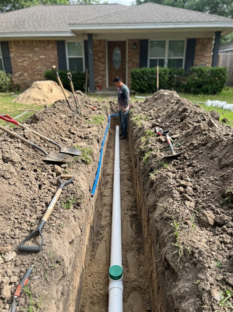 pvc sewer pipe replacement for residential homeowner in Houston